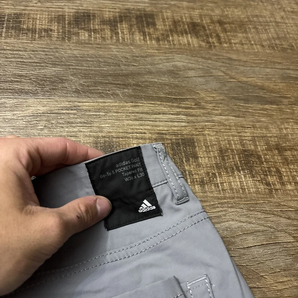 Adidas Golf Pants Mens 36x30 (28) Black Go To 5 Pocket Stretch Chino Tapered Fit